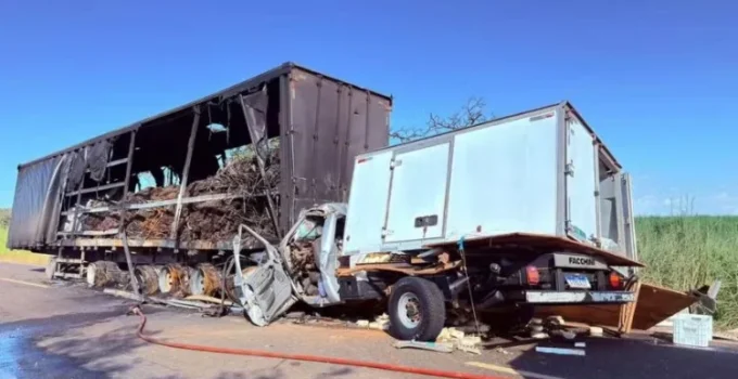 Tragédia em MG: Pai e filho morrem em colisão com carreta em chamas na MG-428