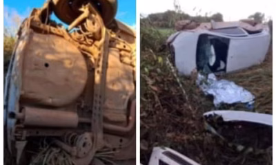 Motorista de 28 anos morre após carro capotar em rodovia de acesso no Noroeste de Minas