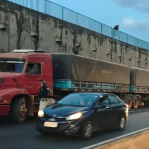 Motorista morre atropelado por outro caminhão ao tentar consertar carreta com defeito na BR-365, em Uberlândia
