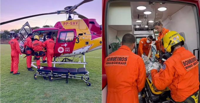 Acidente Grave na MGC-135: Resgate Aéreo é Acionado e Vítima em Estado Crítico é Transportada para Montes Claros