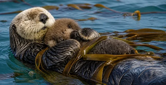 Por que lontras marinhas dormem de mãos dadas no mar? Estratégia de sobrevivência explica o comportamento viral