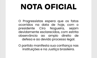 PP reage a operação da PF contra Ciro Nogueira e diz confiar na Justiça