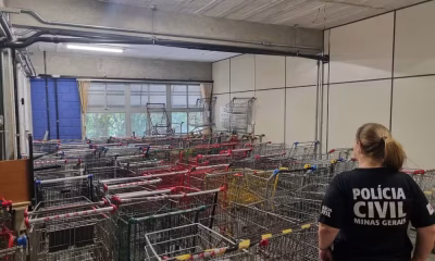 Polícia Civil de BH desvenda esquema e recupera 120 carrinhos de supermercado furtados