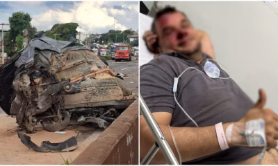 Motorista de Celta que sobreviveu a engavetamento com 13 veículos no Anel Rodoviário de BH relata 'milagre'