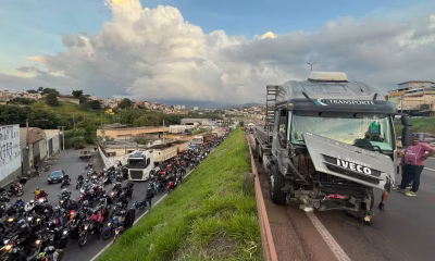 Caminhão multado por excesso de velocidade antes de engavetamento: 'Está explicado por que precisa de radar', diz prefeito de BH