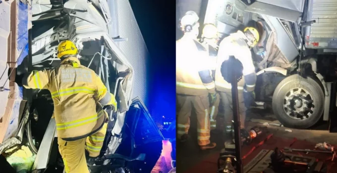 Batida entre carretas mata motorista na BR-040 em Sete Lagoas, Região Central de Minas