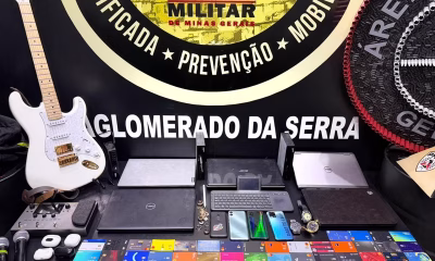 PM desmantela depósito de itens de luxo furtados em casas de alto padrão no Aglomerado da Serra