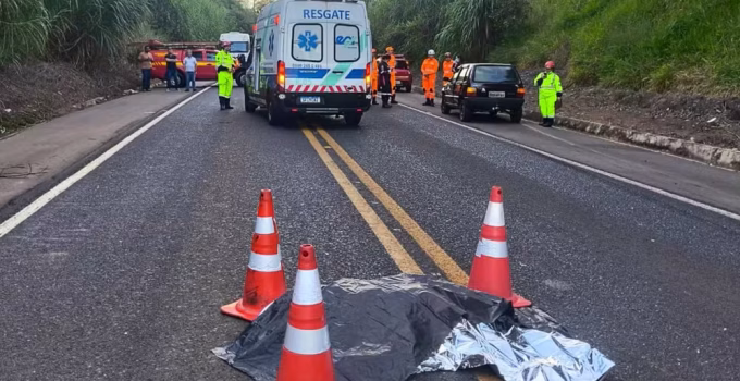 Tragédia na BR-265: Homem morre atropelado próximo a Santana da Vargem, MG