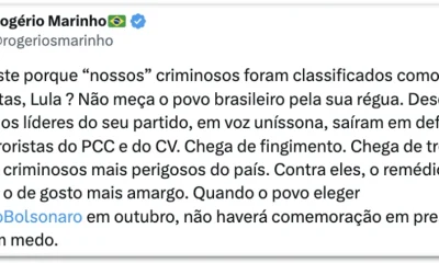 Oposição critica Lula após fala sobre facções: "Nossos criminosos?"