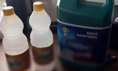Mulher é internada em estado grave após misturar água sanitária e ácido muriático para limpeza em MG