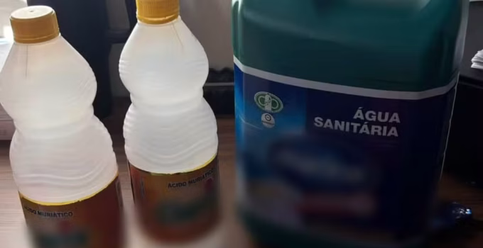 Mulher é internada em estado grave após misturar água sanitária e ácido muriático para limpeza em MG