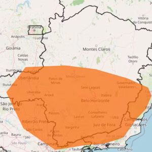 Alerta Laranja de Tempestade: Inmet Emite Aviso para 87 Cidades do Leste de Minas Gerais com Risco de Granizo e Ventos Fortes