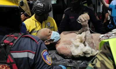 Pai e filho resgatados vivos de escombros dias após terremoto na Venezuela; equipes internacionais celebram feito