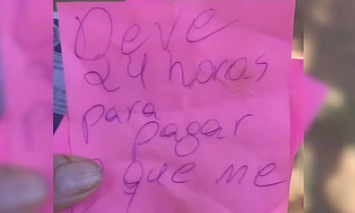 Filho ameaça mãe com bilhete e machadinha em Patos de Minas, exigindo pagamento de dívida de moto