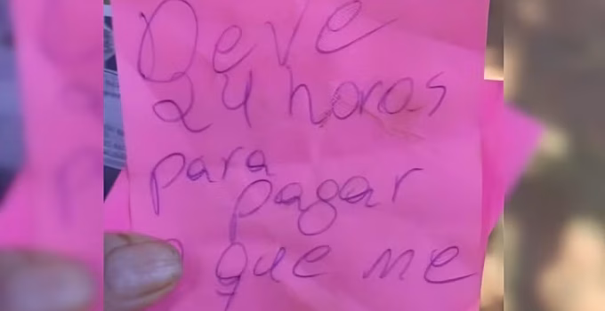 Filho ameaça mãe com bilhete e machadinha em Patos de Minas, exigindo pagamento de dívida de moto
