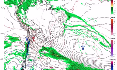 Alerta de Chuva Forte no Sul do Brasil; Minas Gerais e Sudeste Mantêm Tempo Firme e Calor