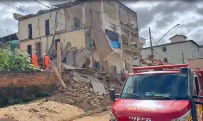 Prédio Desaba Parcialmente em Governador Valadares e Deixa Três Feridos; Cães Farejadores Auxiliam em Buscas