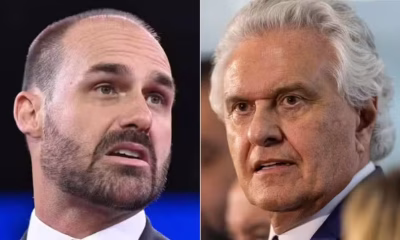 Eduardo Bolsonaro rebate crítica de Caiado sobre 'green card' e cita "coquetéis do STF"
