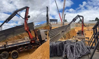 Tragédia em Obra na Grande BH: Trabalhador de 62 anos morre esmagado por vergalhões após quebra de caminhão munck em Nova Lima