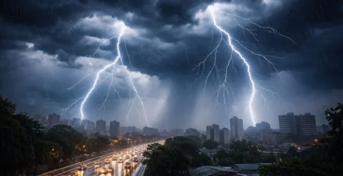 Alerta de Tempestade: Vale do Aço em Risco de Chuvas Fortes, Ventos e Granizo Neste Sábado (25)