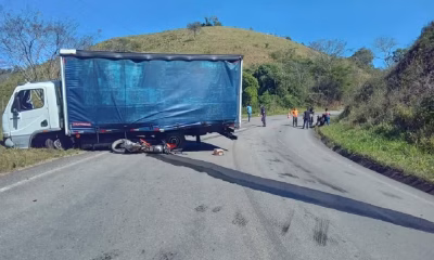 Motociclista morre após colisão com caminhão na MG-353, na Zona da Mata mineira