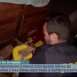 Caminhoneiro é preso com quase 100kg de cocaína e maconha em rota para o Espírito Santo, interceptado em Sabará