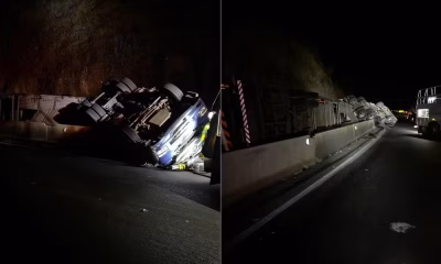 Motorista morre em tombamento de carreta-cegonha que bloqueou BR-135 em Bocaiúva, Norte de Minas