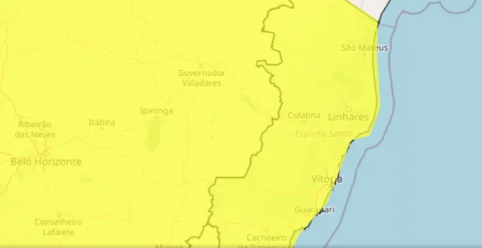 Vale do Aço em Alerta Amarelo: Chuvas Intensas Previsas em Minas Gerais, Incluindo Ipatinga e Região