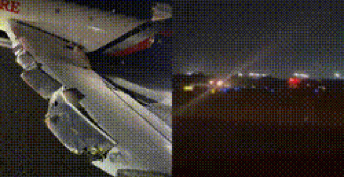 Boeing 727 da Aerosucre sofre 'cauda de fogo' e pousa com trem de pouso colapsado na Colômbia