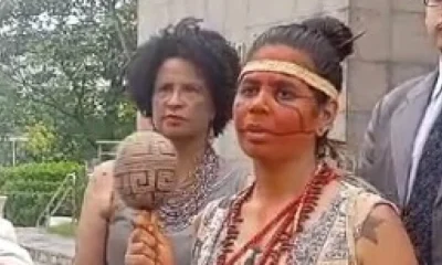 Presa por pichar estátua no Centro de BH se define como 'manifestação política, artística e espiritual'