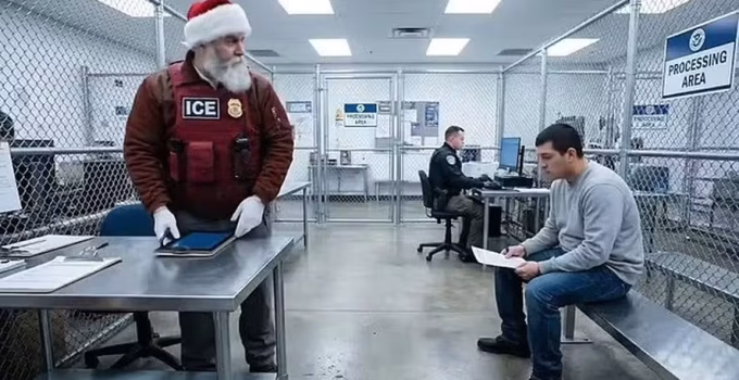 Papai Noel Agente de Imigração: Campanha do ICE Gera Polêmica com Mensagem Dura a Imigrantes Ilegais nos EUA