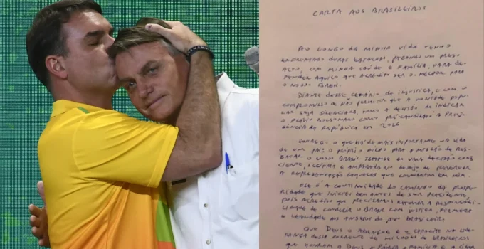 Bolsonaro indica Flávio à Presidência em 2026 e fala em 'entregar o próprio filho'