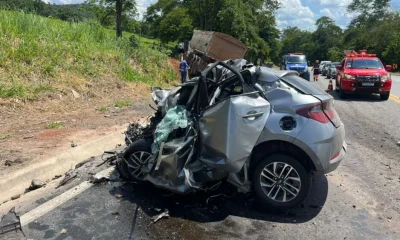 Tragédia na BR-381: Colisão frontal entre carro e carreta mata motorista em Nova Era, MG