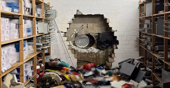 Quadrilha alemã realiza roubo milionário em banco após perfurar cofre por parede de concreto