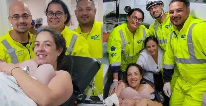 Bebê nasce em ambulância na BR-040 e emociona família e equipe médica em trajeto para Belo Horizonte