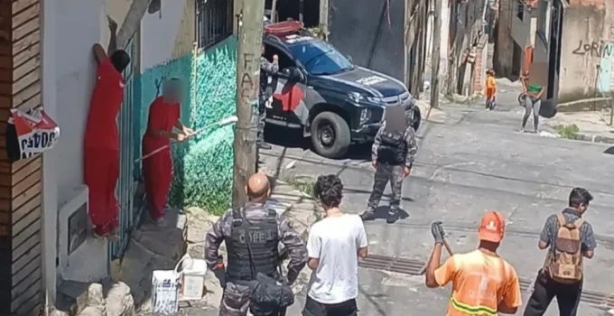 Detentos do Regime Semiaberto Colaboram com PM e Sejusp para Apagar Símbolos de Facções Criminosas em Aglomerado de BH