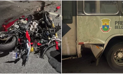 Motociclista de alta cilindrada morre em colisão com ônibus na Avenida Amazonas, em BH
