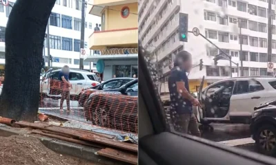 Coronel reformado da PM fecha carro e ameaça policial penal com arma em plena Avenida Olegário Maciel, no Centro de BH