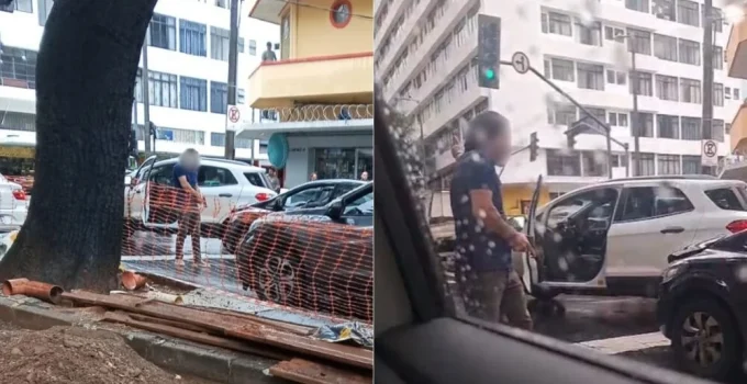 Coronel reformado da PM fecha carro e ameaça policial penal com arma em plena Avenida Olegário Maciel, no Centro de BH