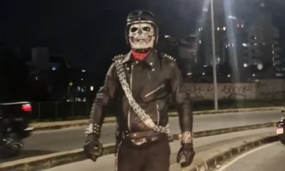 Motoqueiro 'Fantasma' assusta motorista em viaduto de BH; vídeo de 'terror' que virou comédia viraliza