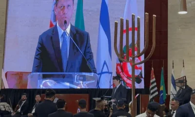 Tarcísio pede para o Brasil não se 'perder no ódio' e defende combate ao antissemitismo