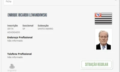Lewandowski reativa registro na OAB após deixar Ministério da Justiça e revelar consultoria ao Banco Master