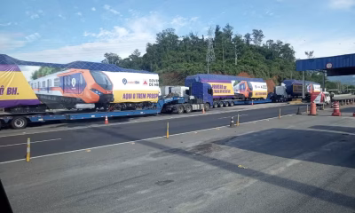 Primeiro Trem Moderno do Metrô de BH Chega a Minas Gerais Após Passagem pelo Rio