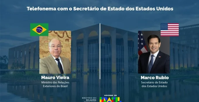 Mauro Vieira e Marco Rubio buscam destravar relações Brasil-EUA com foco em comércio e segurança