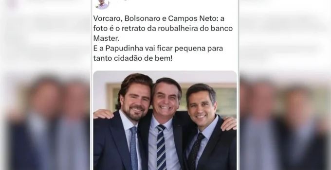 Rogério Correia apaga foto com Bolsonaro e Vorcaro criada por IA após críticas e acusa Carlos Bolsonaro de "gabinete do ódio"