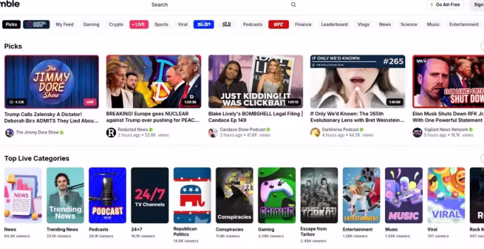 Rumble volta a funcionar no Brasil e Anatel inicia bloqueio; plataforma driblou ordem judicial