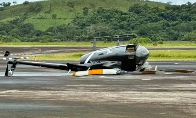 Homem que tentou furtar e derrubou helicóptero de R$ 6 milhões em Minas é preso em São Lourenço