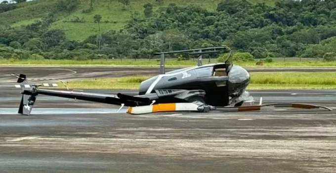 Homem que tentou furtar e derrubou helicóptero de R$ 6 milhões em Minas é preso em São Lourenço