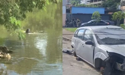 Motorista ligado ao Comando Vermelho morre após cair com carro em córrego durante fuga da PM em BH