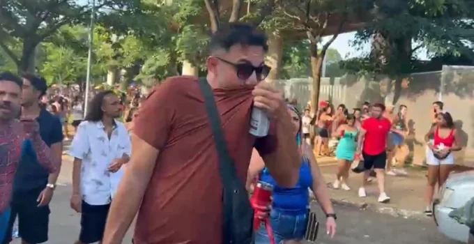 Spray de Pimenta Usado pela PM em Bloco de Zé Felipe em BH Gera Polêmica e Reclamações de Foliões e Ambulantes
